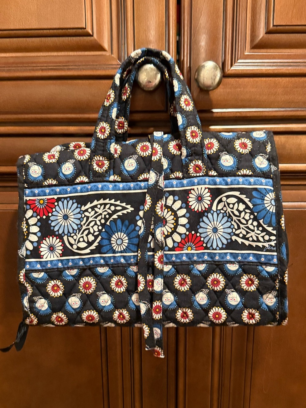 Vera Bradley Night Owl Hanging Travel Toiletry Bag